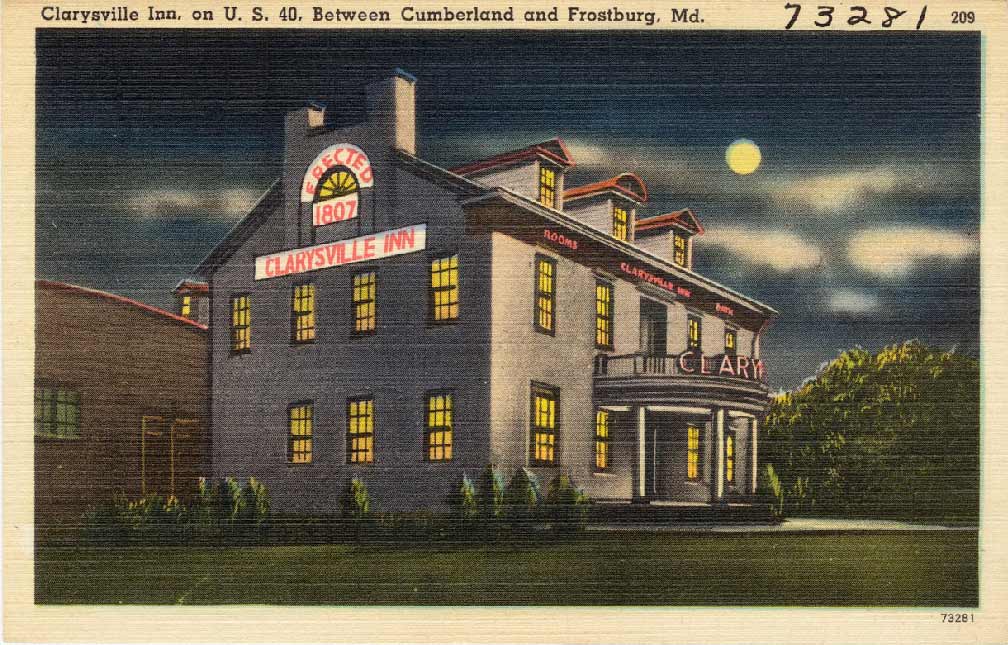 Clarysville Inn Postcard